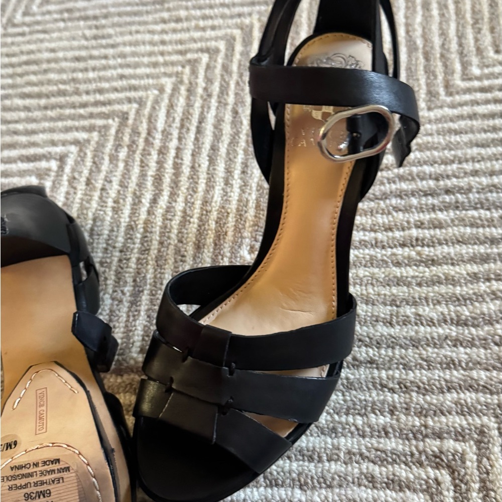 Vince Camuto Black Strappy Heels - Picture 5 of 10